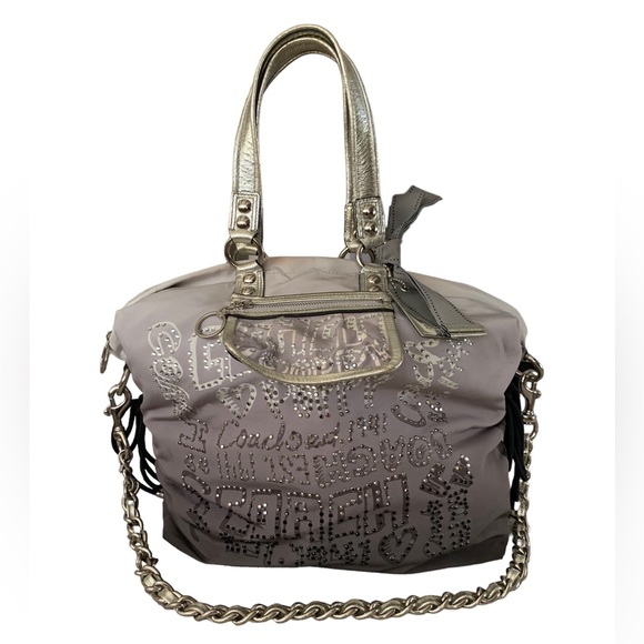 Coach Handbags - Coach Poppy Lt Ed Ombré Storypatch Spotlight Rhinestone XL shoulder bag